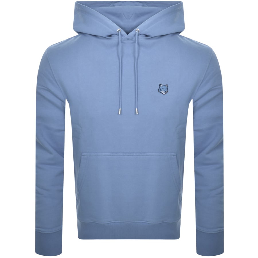 Maison Kitsune Fox Head Hoodie Blue